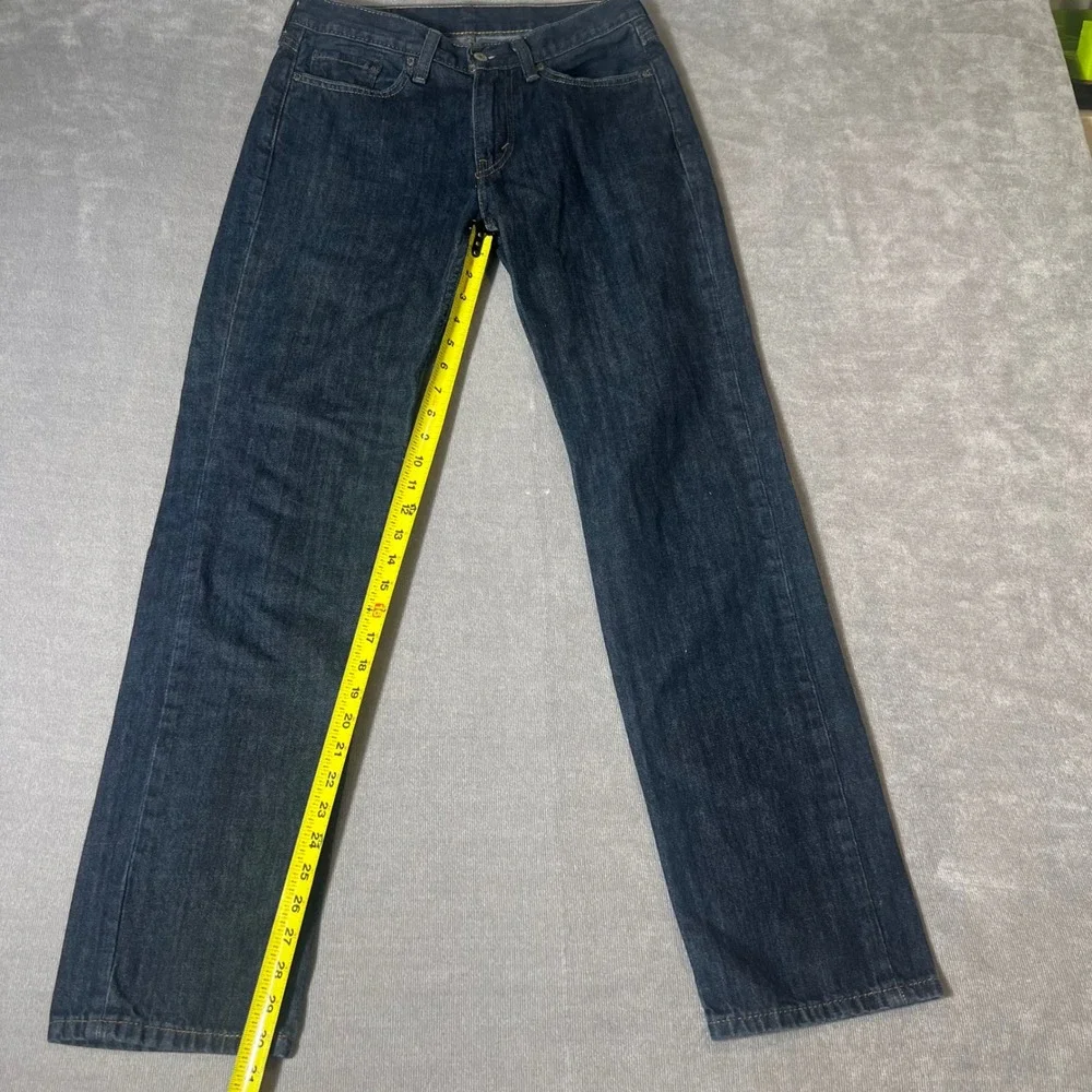 Levis 514 Straight Fit Jeans Mens 29x32 Dark Wash Indigo Blue Cotton Denim